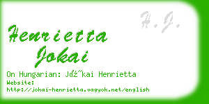 henrietta jokai business card